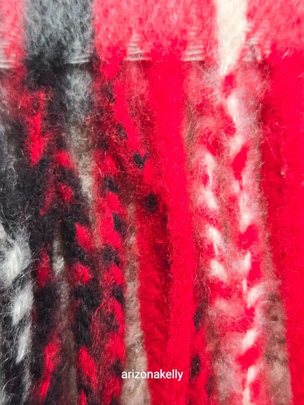 NWT Talbots Cashmere Scarf Red, White, and Black Plaid